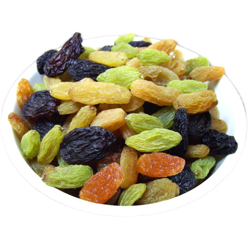 新货彩虹四色葡萄干新疆特产无核提子干免洗即食吐鲁番萄葡干