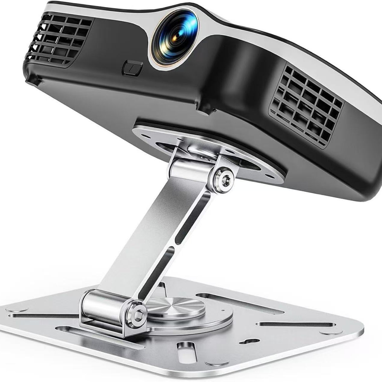 跨境外贸360度旋转投影仪支架桌面挂墙吊装3合1折叠便携投影支架