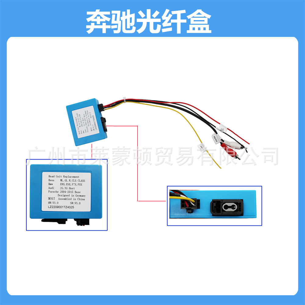 适用奔驰ml,gl,r,cls,class宝马保时捷奥迪奔驰光纤盒-阿里巴巴