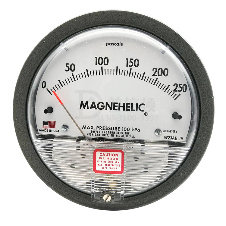magnehelic医院病房空气负压表2000-250pa压差表德维尔压差表