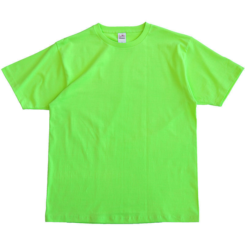 浅绿色 荧光绿 亮绿色 短袖t恤女士 男宽松圆领日常短袖t潮流