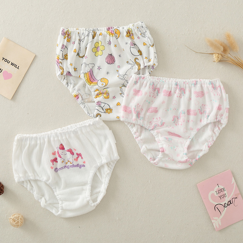 婴幼儿宝宝三角裤头纯棉面包裤女童夏季全棉短裤抗菌a类儿童内裤