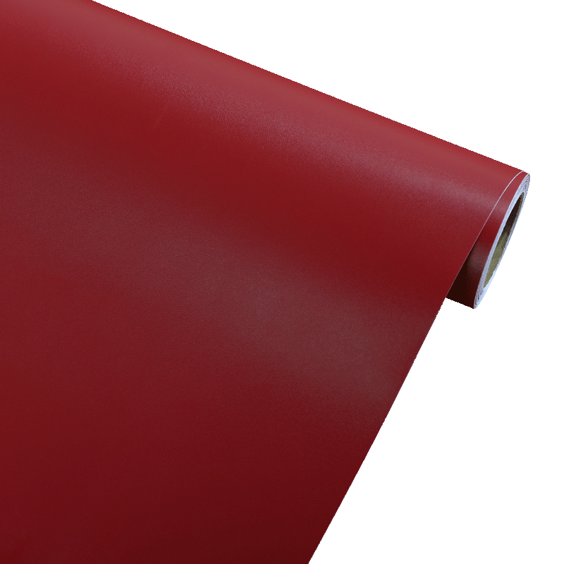 25n加厚枣红红色色贴纸壁纸自粘防水不干胶酒红墙纸深暗红即时贴