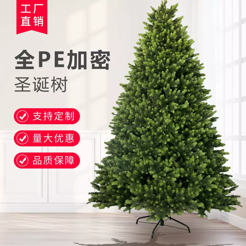2024新款圣诞树家用全pe发光高级感装饰品圣诞节加拿大冷杉诺贝松