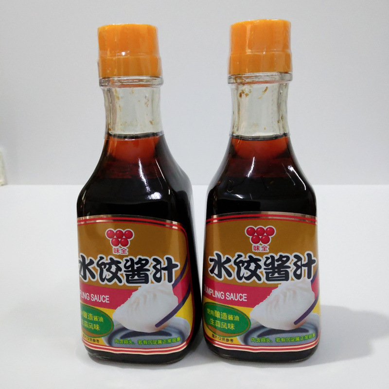 台湾味全水饺酱汁原味辣味沾拌料面食饺子调料酱油蘸料200g瓶装