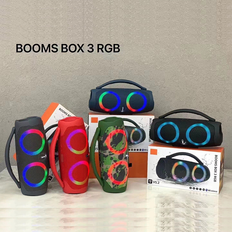 无线蓝牙音箱适用于BOOMS BOX3大战神3RGB彩灯手提便携低音炮音响