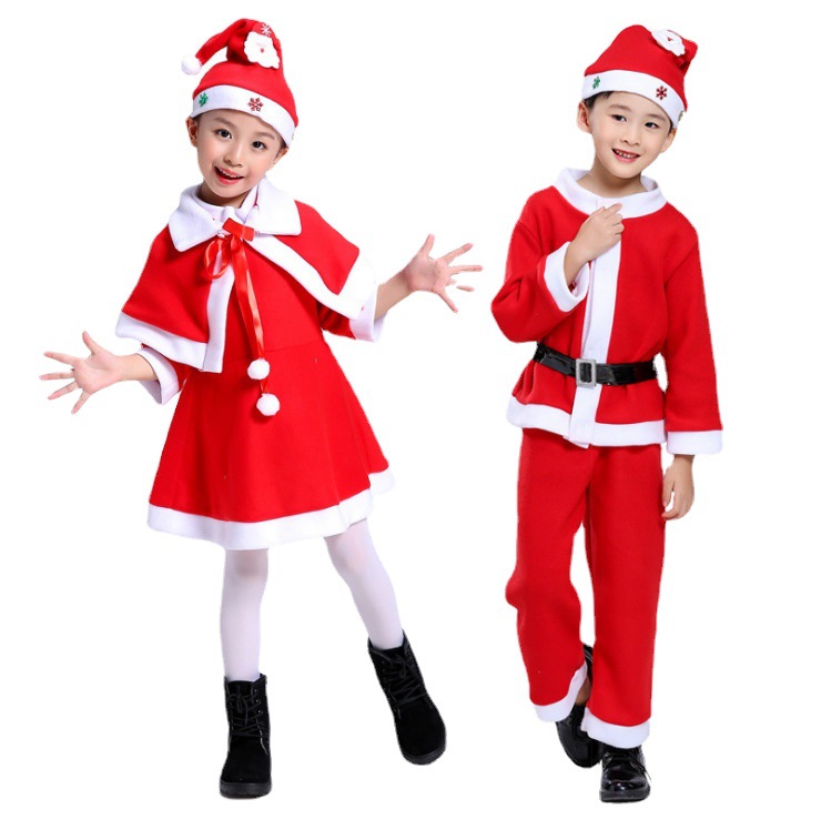 Christmas Costume Boys and Girls Christmas Costume Children Red Halloween Costume Suit New European and American Wholesale