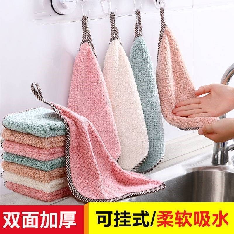 吸水沾油抹布洗碗厨房专用加厚不掉毛擦桌擦手百洁布清洁牙贴