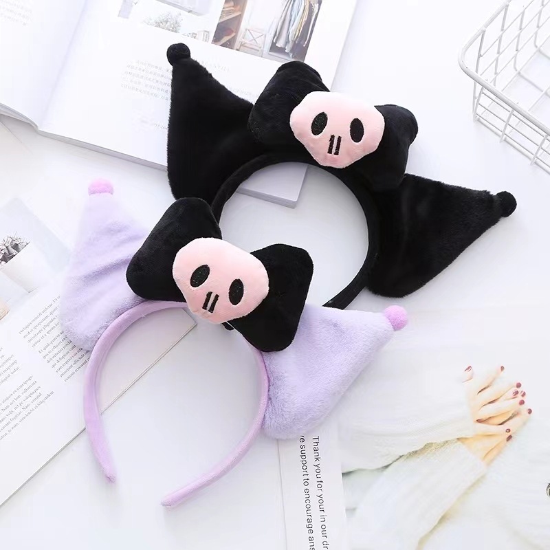 Halloween Headdress Skull Clow M Headband Face Wash Hair Band Funny Face Washing Hair Bow Plush Hair Band