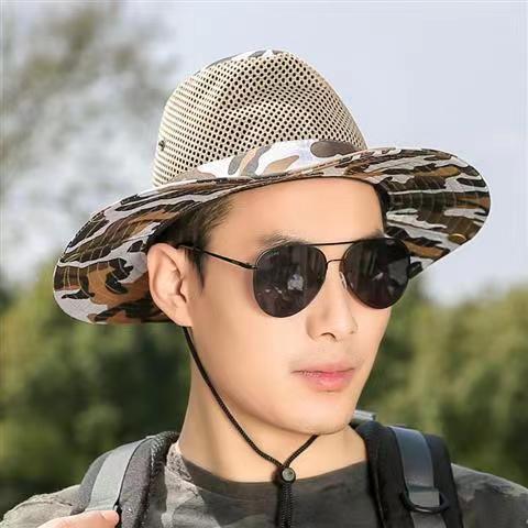 Hat Men's Summer Fisherman Hat Outdoor Sun Hat Sun Hat Korean Style Trendy Men Beach Mountaineering Fishing Hat