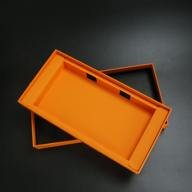 茶叶盒定制 纸托茶叶礼盒 橙色烫金礼品盒定做花茶果茶包装纸盒