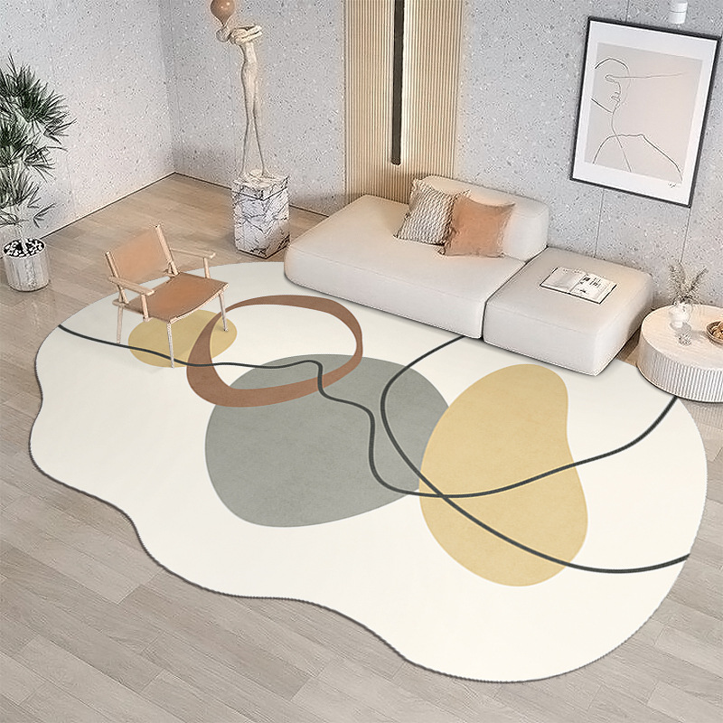 INS Abstract Nordic opposite Sex Living Room Carpet Floor Mat Girl B & B Line Bedroom Carpet Coffee Table Sofa and Carpet