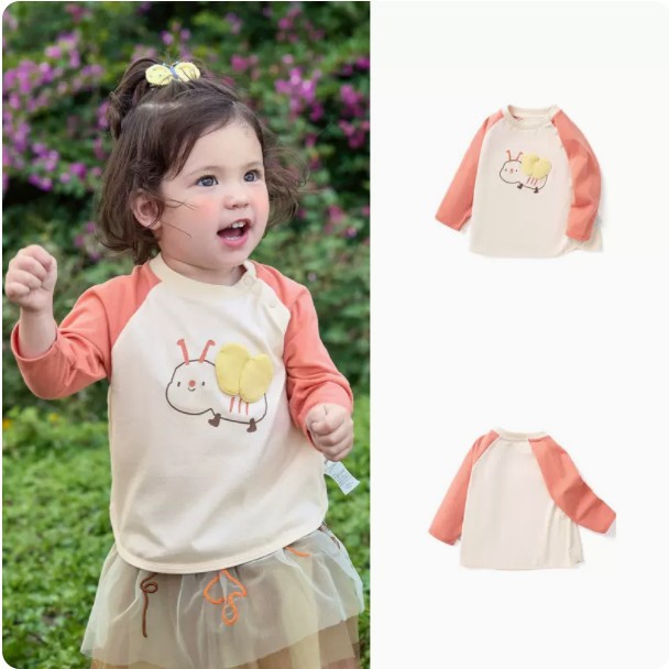 Boys' Bottoming Shirt Girls' Long-Sleeved Baby Children's Clothing 2023 New Spring Pp Trousers Baby Clothes Sports Pants