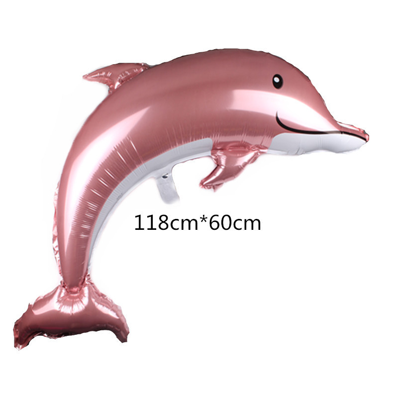 Large Dolphin Cartoon Balloon Children's Birthday Party Decoration Toy Aluminum Film Balloon