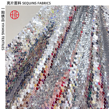 色丁5mm鱼鳞亮片面料经典时尚款女装半裙箱包装饰珠片布料fabrics