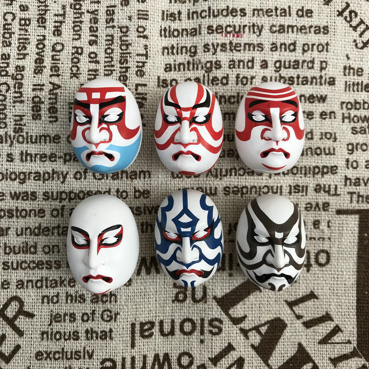 正版散货 日本土产 特产 歌舞伎面具 脸谱 根付 挂件扭蛋摆件