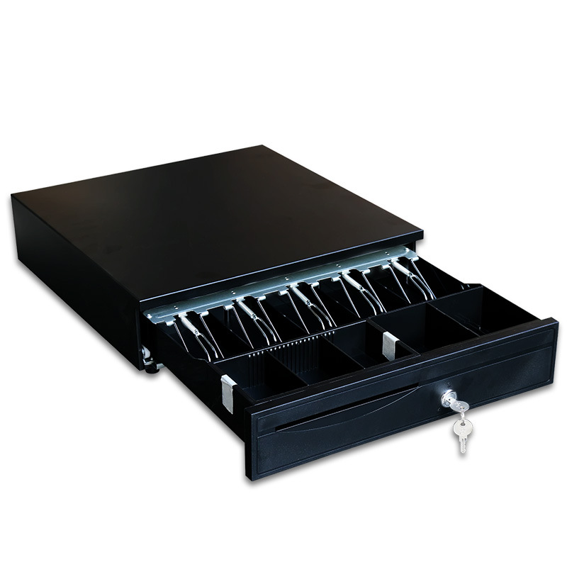 超市钱箱收银台收款箱收钱柜抽屉式收银机收钱箱现金盒子带锁商用