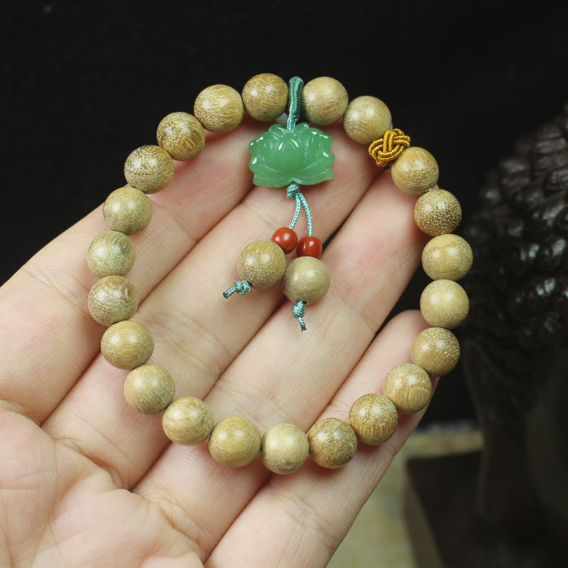 批发巴布亚奶香木8mm手串碧绿莲花款 男女文玩手链工艺品饰品批发