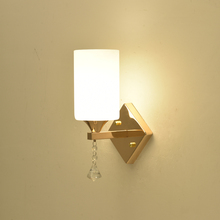 LED卧室床头灯金色现代简约带遥控阳台楼梯北欧客厅背景墙壁灯