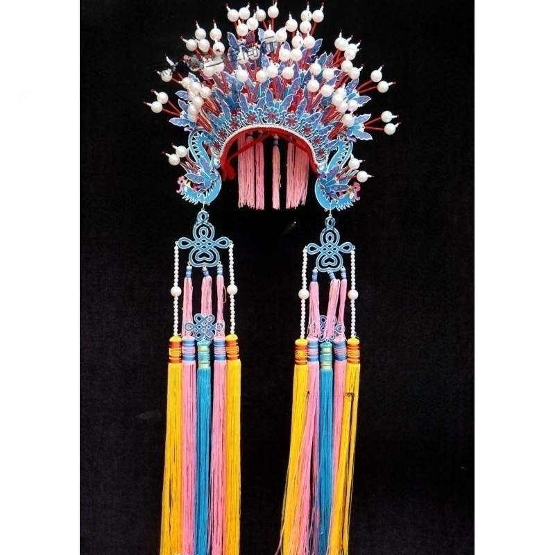 凤冠中式娘娘凤冠戏曲霞帔演出服舞台演出汉服写真凤冠霞帔装大气