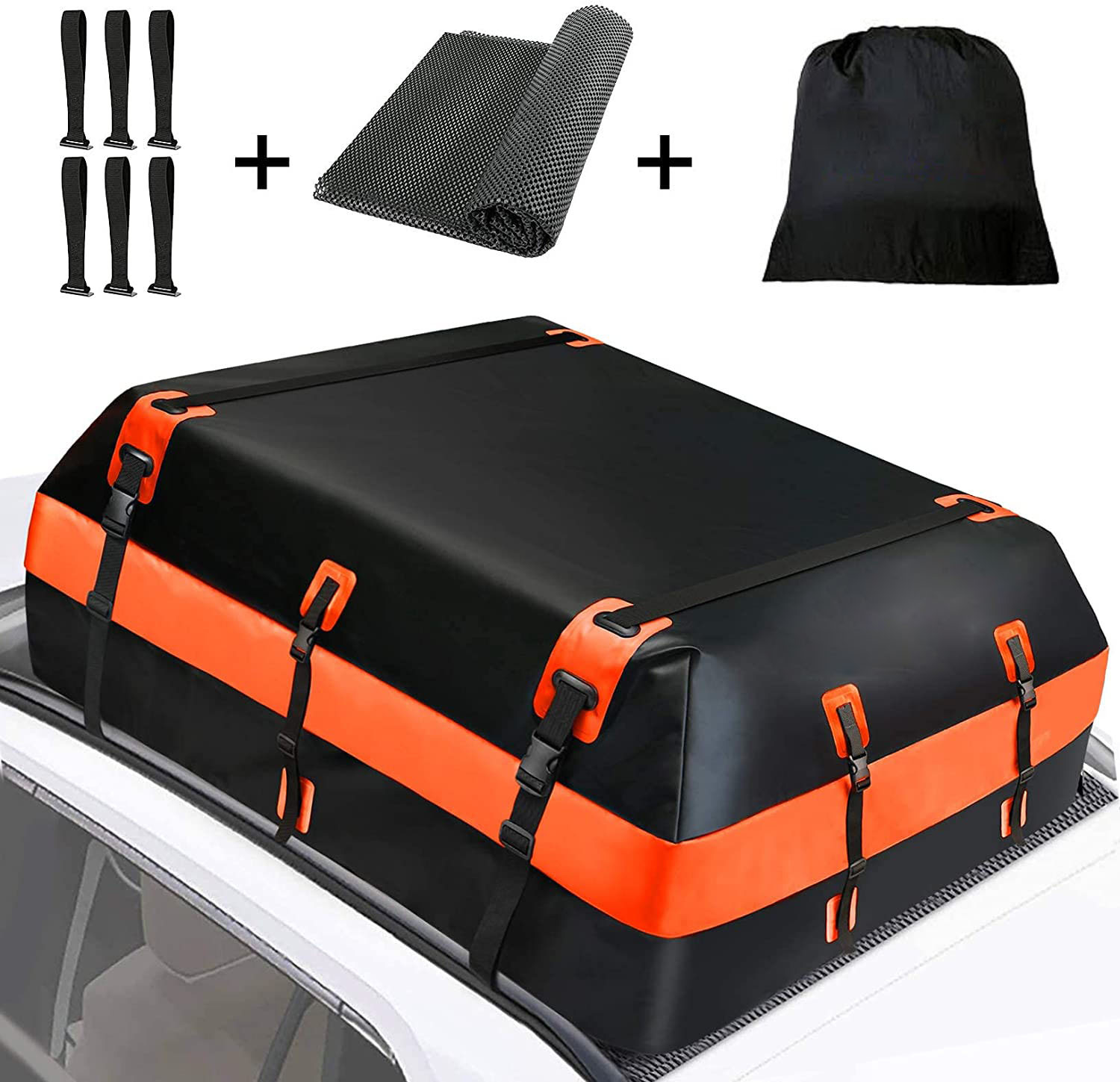 500d夹网格防水防晒汽车车顶行李包亚马逊爆款防尘车顶包-阿里巴巴