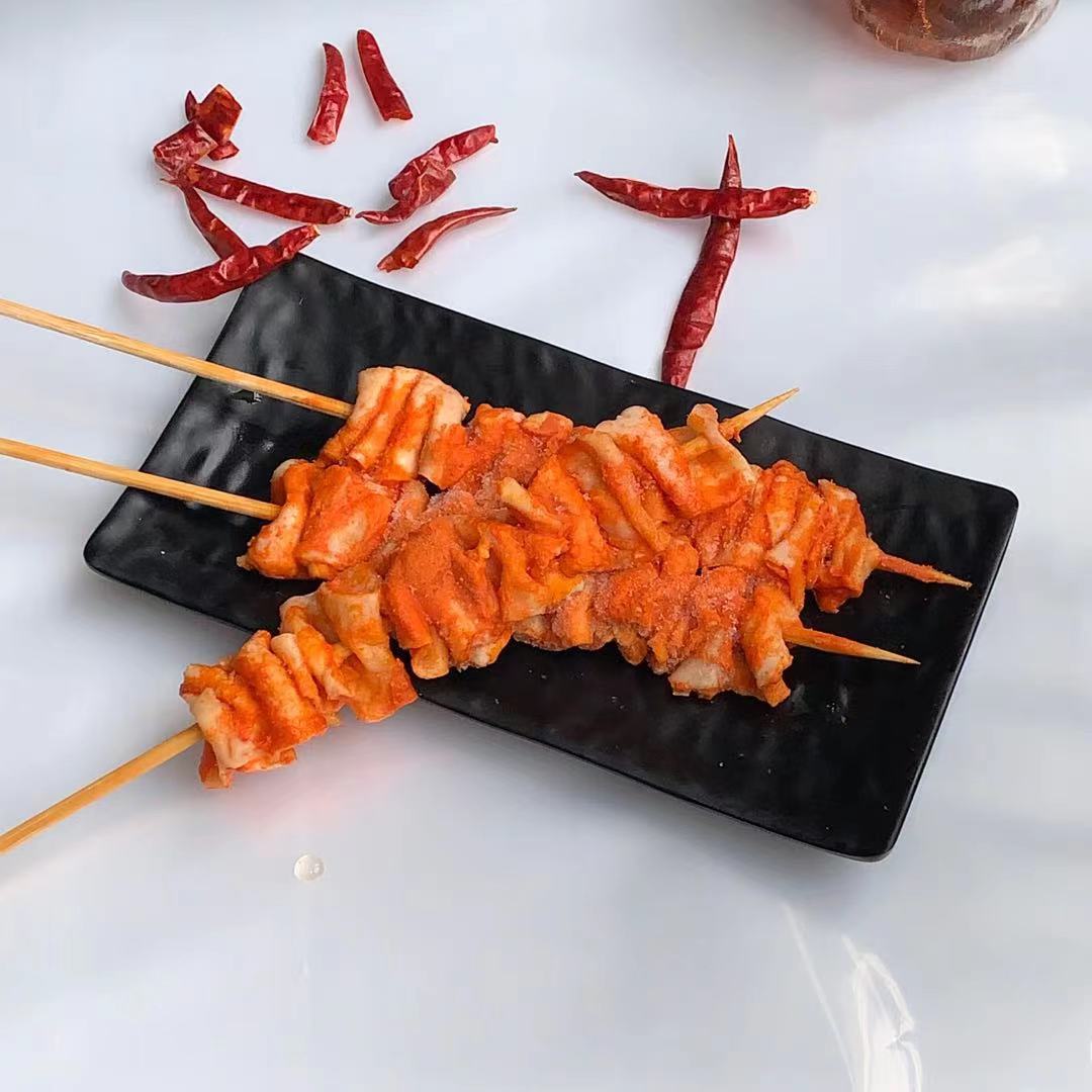 奥尔良鸡皮串20串脆皮串鸡肉串香辣烧烤食材冷冻商家用半成品批发