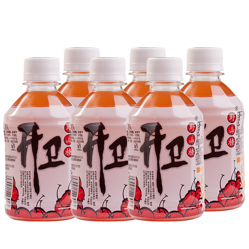 胜基开卫野山楂汁饮料整箱批发饮果味果汁解腻开胃0脂280ml*15瓶