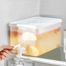 家用冰箱冷水壶带龙头5L容量柠檬水果茶壶 饮料果汁茶壶 凉水壶