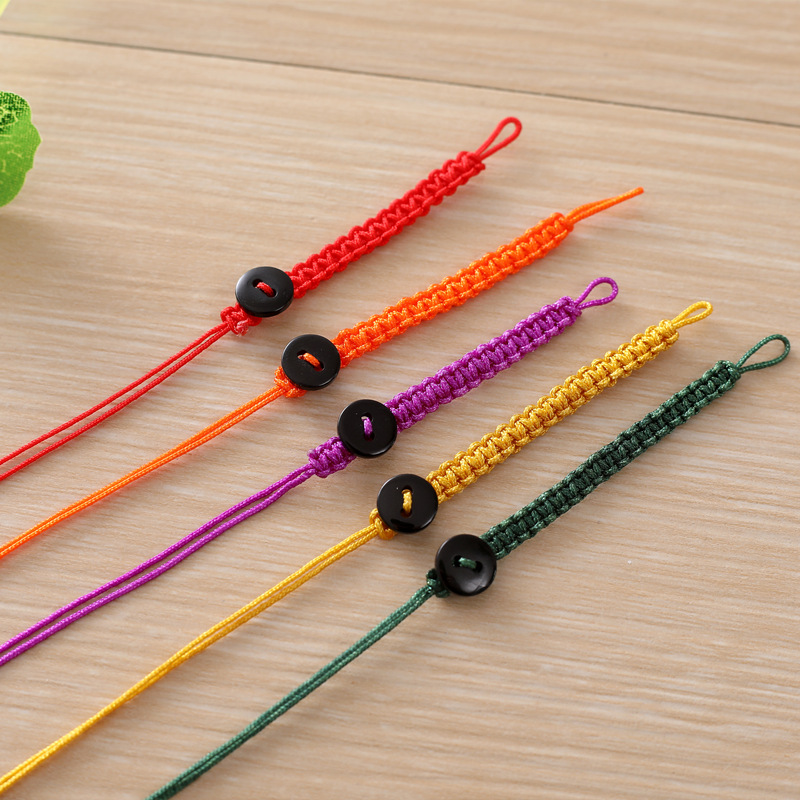 72号玉线平结挂扣 手工编织diy配件带扣挂绳 钥匙扣菩提子吊绳