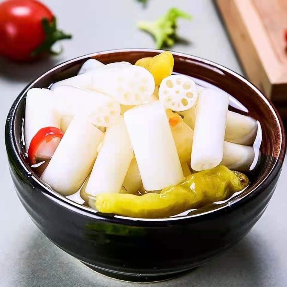 湖北特产泡椒藕带400g爽辣藕尖酸辣味下酒菜即食泡菜凉菜酒店配菜