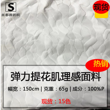 75DT800提花弹力肌理感面料棉服 羽绒服面料裙子防水可复合后工艺