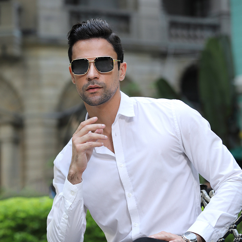 2021新款太阳眼镜男 欧美复古方框墨镜潮眼镜批发sunglasses0194