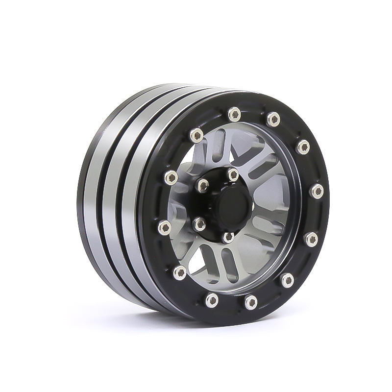 9轮毂金属合金1:10 rc履带式轴向scx10轮辋scx10 axi03007 trx4