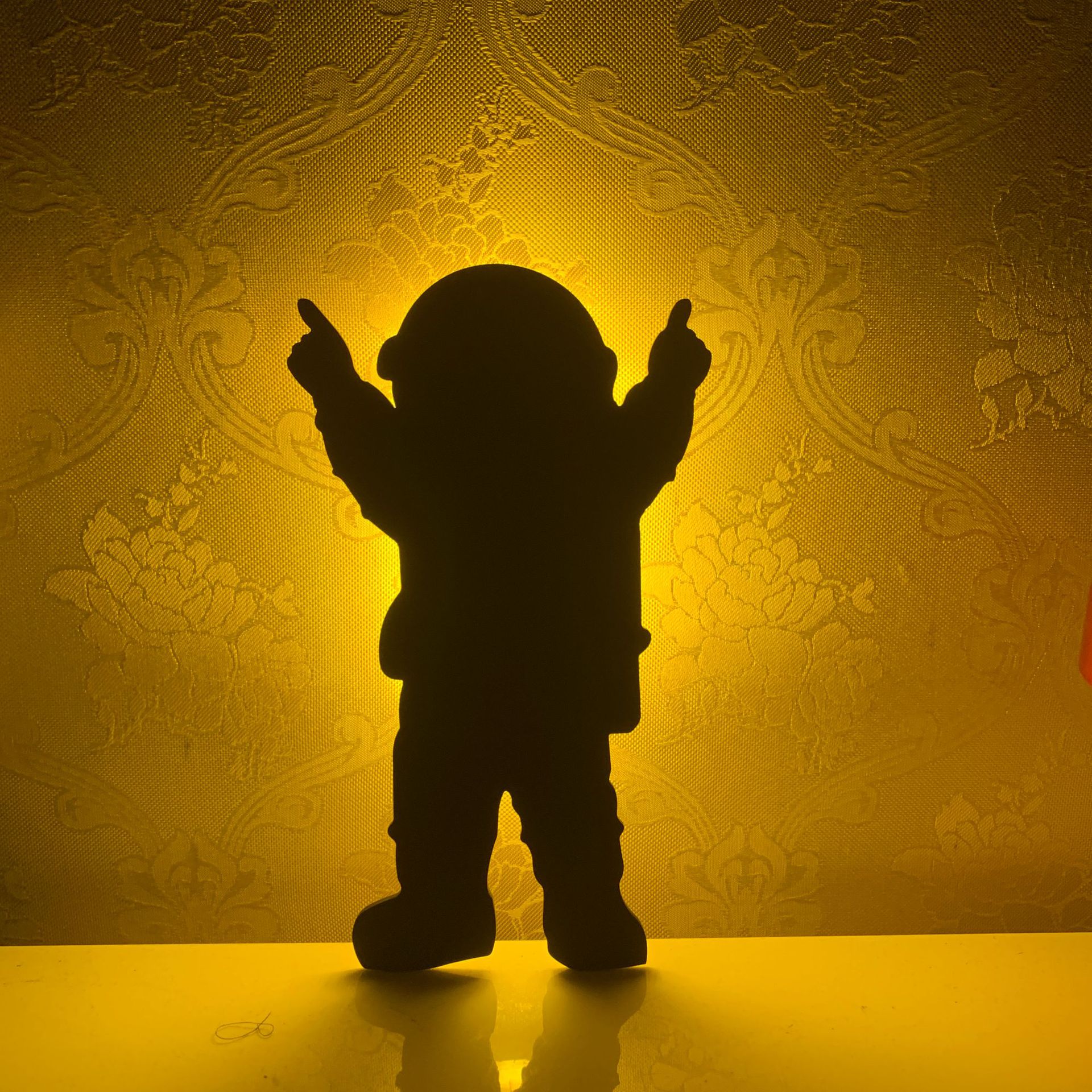 七彩遥控影子投影灯 led小夜灯镜子灯 投影灯带遥控 剪影灯创意灯