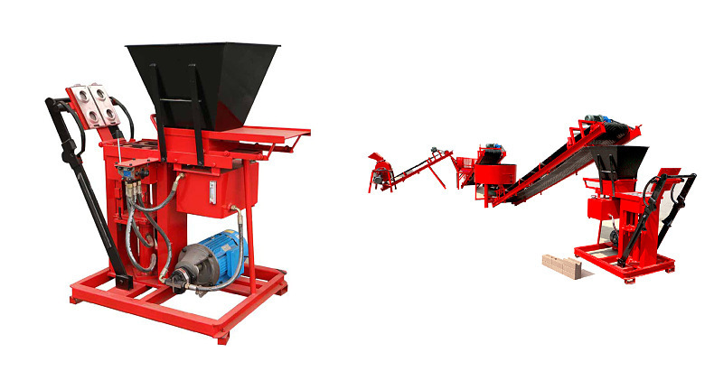 电动柴油小型全自动液压黏土连锁砖机非洲粘土乐高砖机厂家