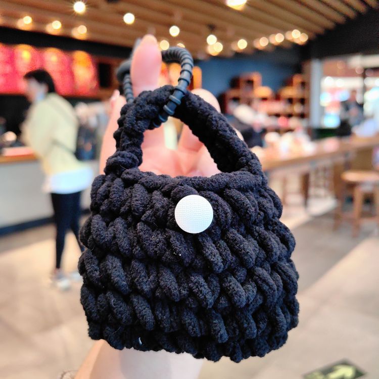 Creative Wool Coin Purse Ins Style Lovely Key Buckle Women's Bag Key Chain Internet Celebrity Pendant Small Gift Wholesale