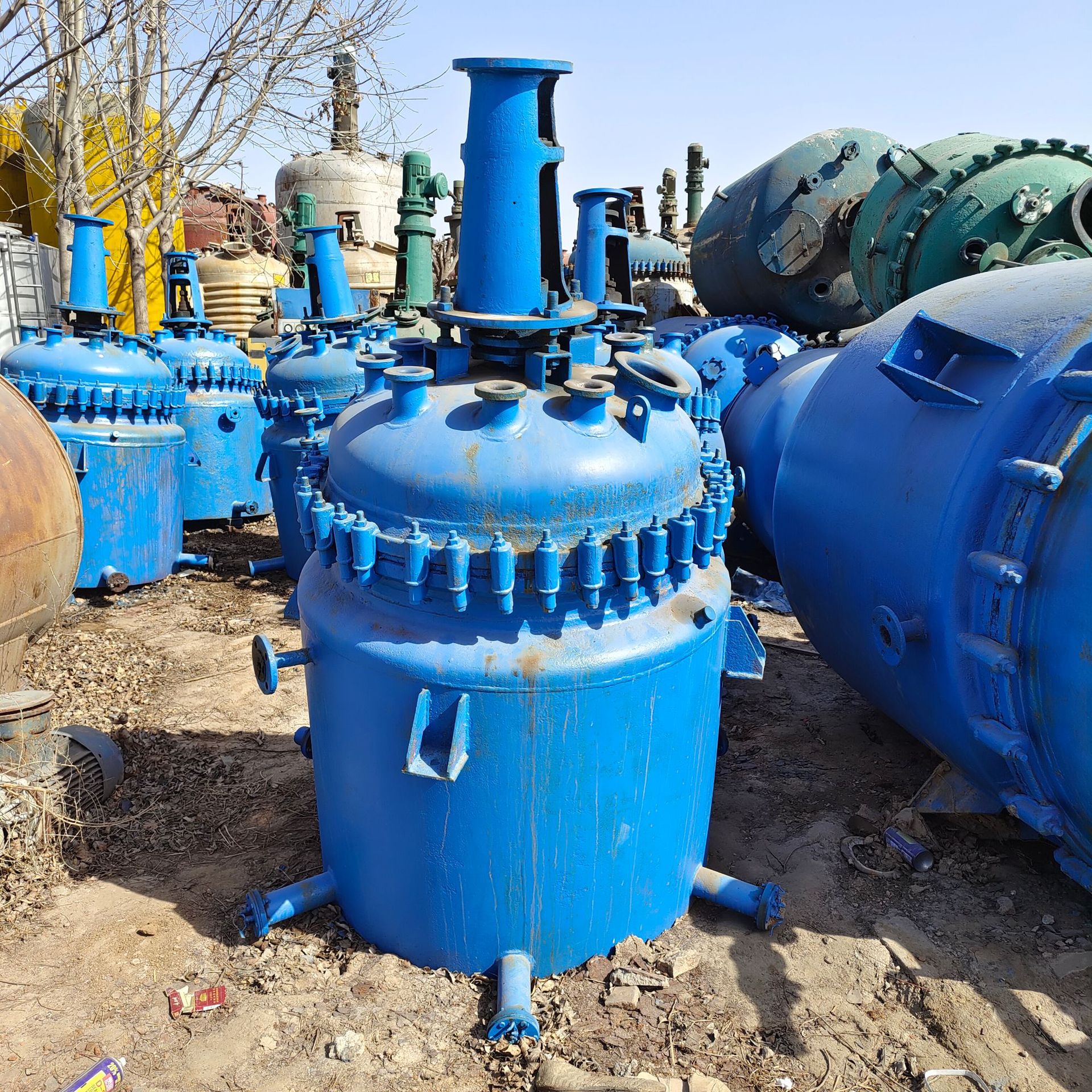 搪瓷反应釜 真空搅拌反应釜 电加热反应釜 内外盘管反应釜