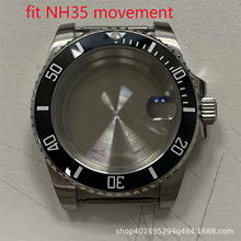 手表配件 机械表壳316L精钢40mm表壳 放大镜玻璃适合NH35机械机芯