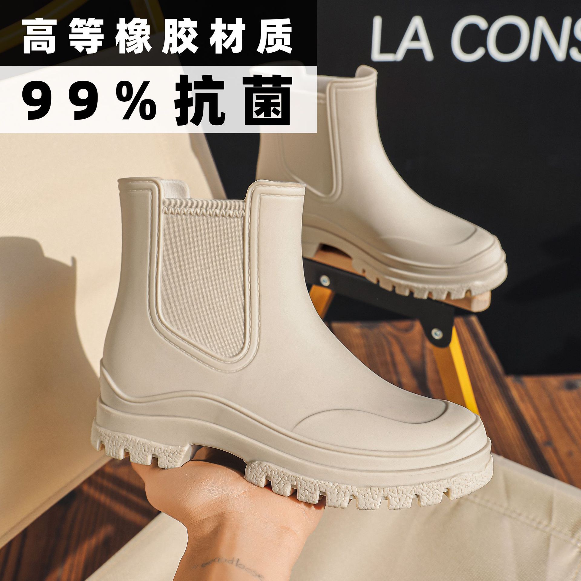 中筒女士百搭雨鞋雨靴舒适韩国女时尚防滑外出防水胶鞋简约水鞋批