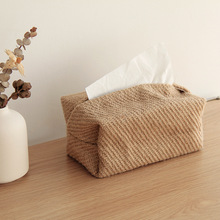 日式棉麻布艺纸巾盒简约民宿凹造型抽纸盒收纳袋创意家用客厅餐桌