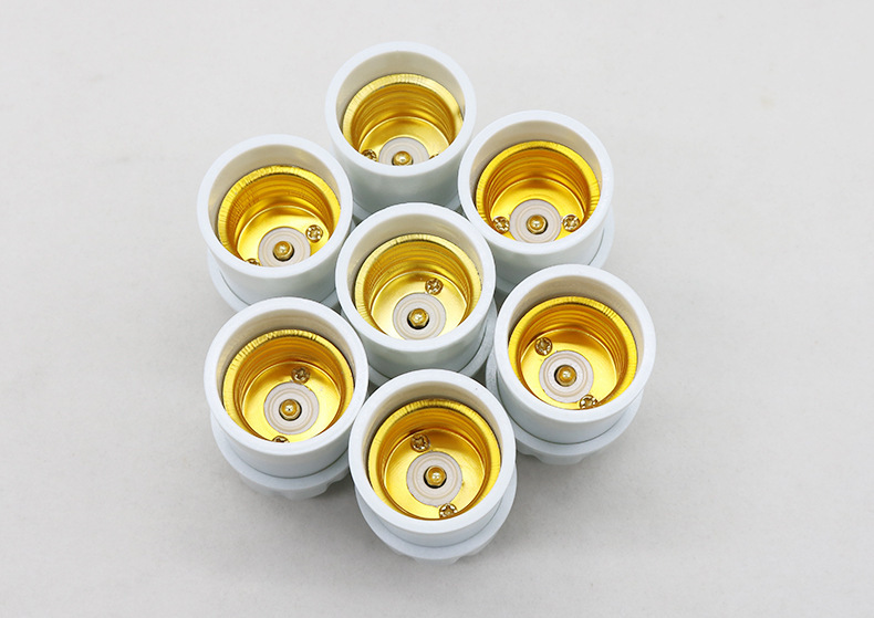 e27悬吊式螺口陶瓷灯头灯座 家用工程通用螺旋口加厚吊线灯头