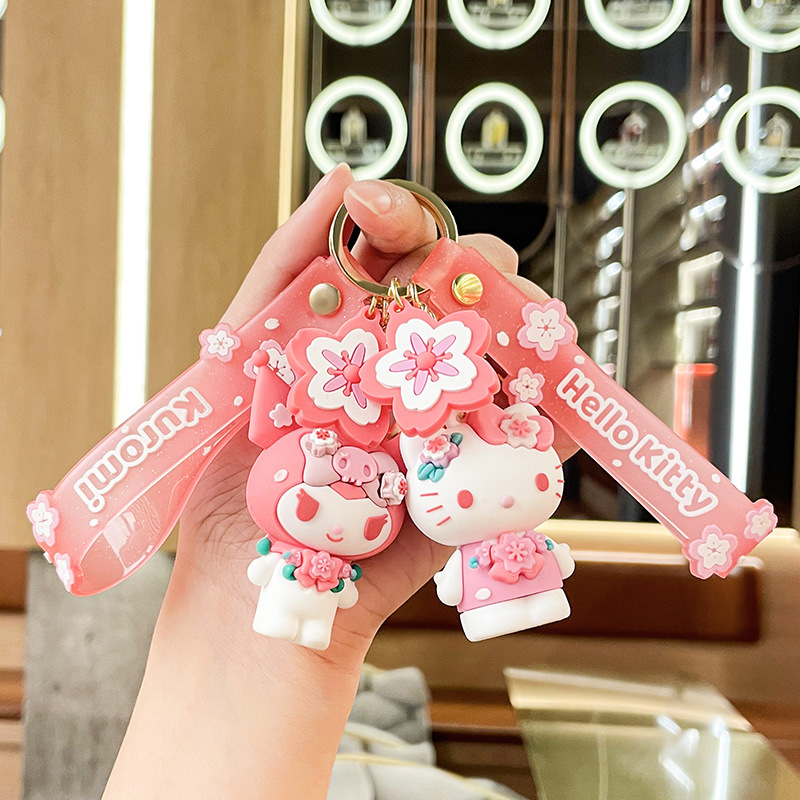 sanrio sakura diary keychain automobile hanging ornament exquisite couple bags key ring pendants small gift wholesale