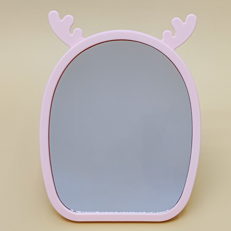 Cute Folding Makeup Mirror Animal Table Mirror Student Portable Folding Vanity Mirror Cartoon Mirror Factory Wholesale