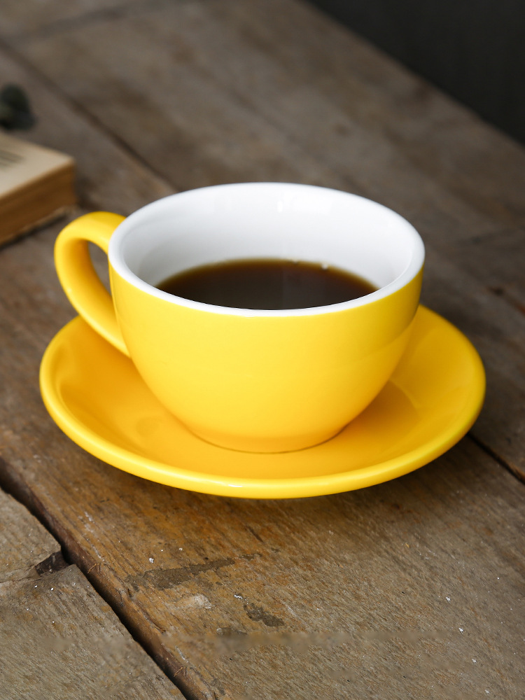 300ml欧式陶瓷拉花拿铁咖啡店专用咖啡杯套装简小奢华杯勺