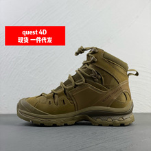 高帮登山鞋男户外防水鞋登山鞋男冬季防滑新款quest4D越野跑鞋