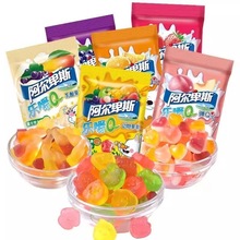 阿尔卑斯乐嚼Q60g袋心形软糖橡皮糖创意可爱水果糖果儿时童年零食