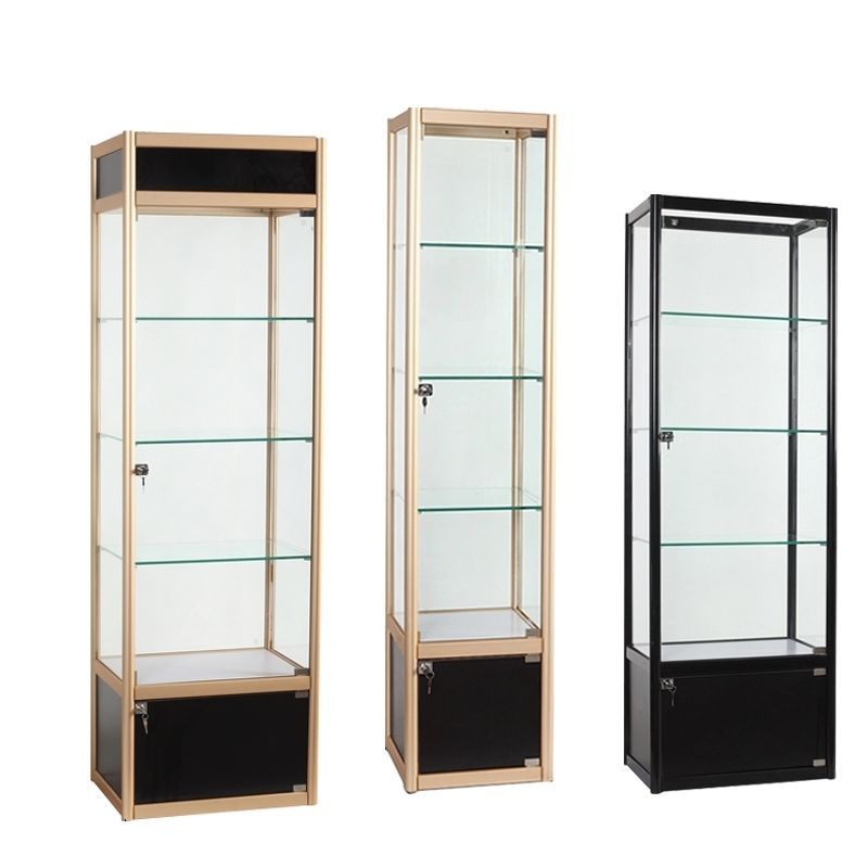 手办展示柜透明玻璃模型陈列柜化妆品玩具收纳柜乐高玻璃展示柜