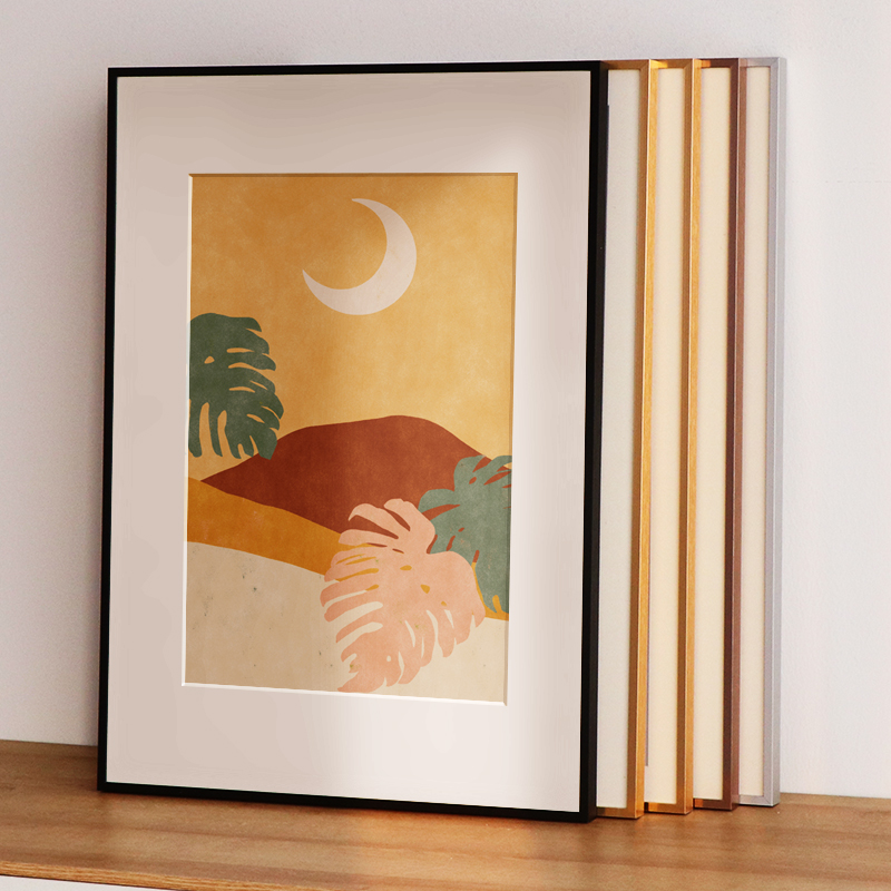 12wu铝合金画框装裱金属a3大相框挂墙a4拼图展示框海报裱画框边框