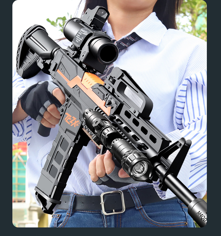 m416软弹枪电动连发下供弹可发射eva冲锋枪户外对战儿童玩具枪