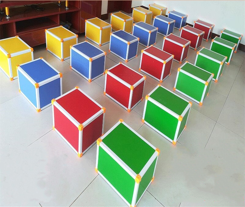 音乐凳彩色六面体凳幼儿园学校合唱凳组合阶梯积木凳三层合唱台
